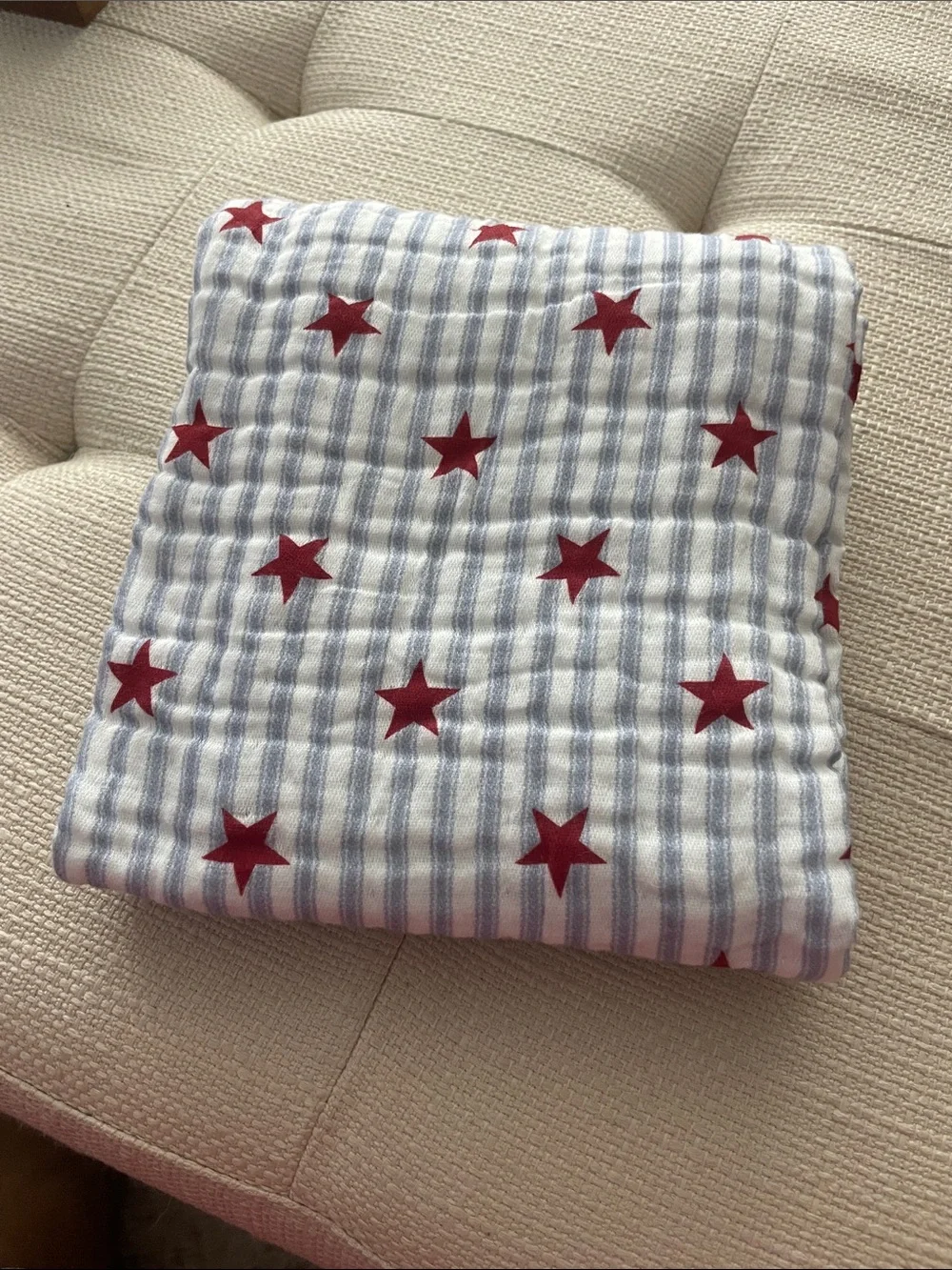 Tommy Bahama Blue & White Striped with star tea towel